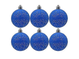 6x Bolas De Árvore De Natal Enfeites Pendurados Enfeite Pendurado Para Árvore De Natal Decoração Para Festa Em Casa Azul Olysi Shop