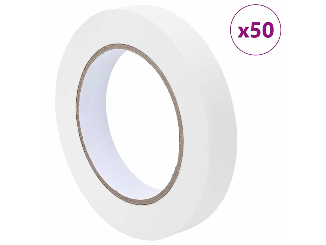 Fitas de Máscara para Pintores 50 Pcs Branco Papel MAISON EXCLUSIVE (19mm x 50m)