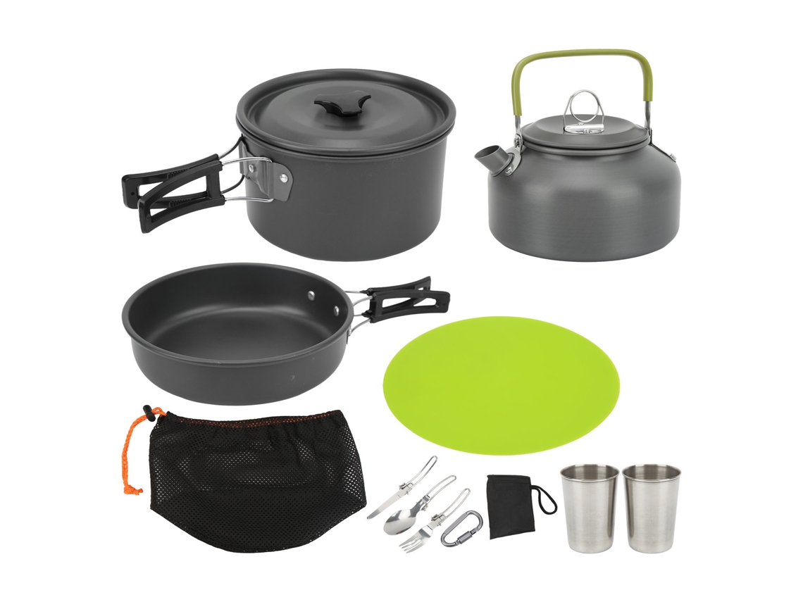 Kit de Cozinha de Camping Portátil Preto