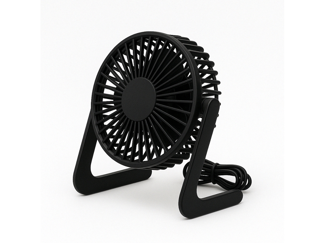 Ventoinha De Secretária | Compacta, Silenciosa, Ligação Com Cabo Usb Mayou Sd2137 Preto