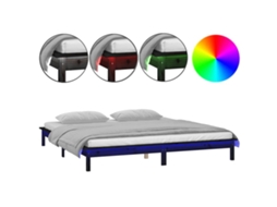 Bed Frame, Bed Frames Vidaxl Preto Madeira (140 X 190 Cm)