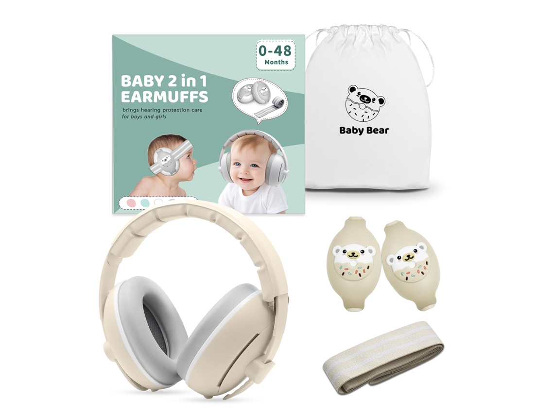 Protetor Auricular 2 Em 1 Anti-ruído Para Bebês De 0 A 48 Meses, Redução De 25 Db, Ajustável, Ideal Para Sono E Viagens, Ideal Para Crian...