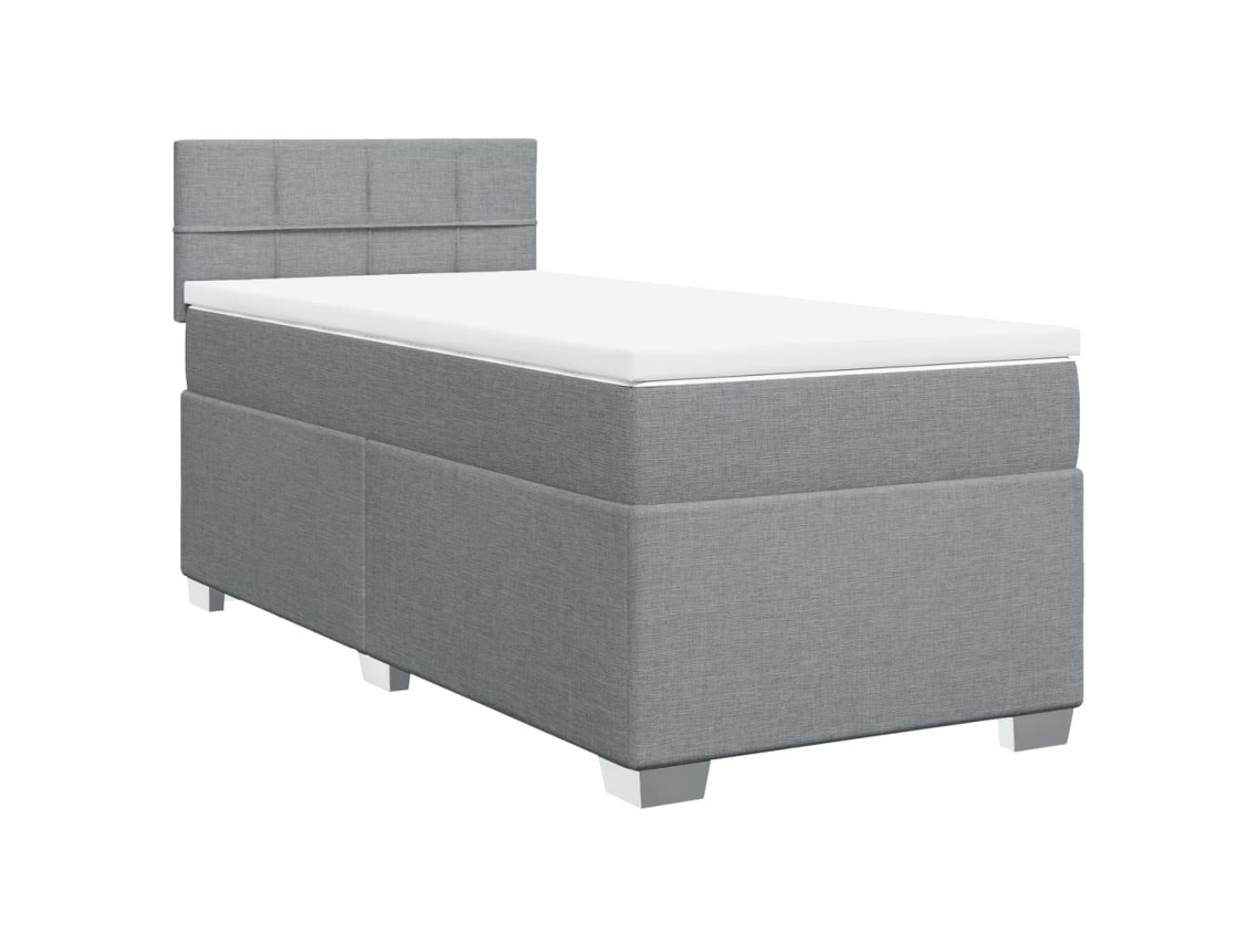 Box Spring Bed, Box Spring Beds Vidaxl Cinzeto Tecido (90 X 190 Cm)