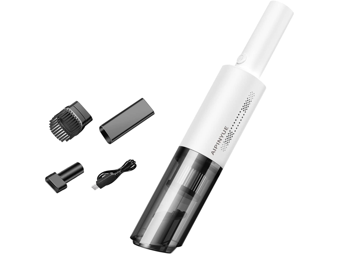 Aspirador De Pó Portátil 120w Com Forte Sucção 6000pa E Carregamento Usb Para Pelos Animais Cascalho Recarregável Via