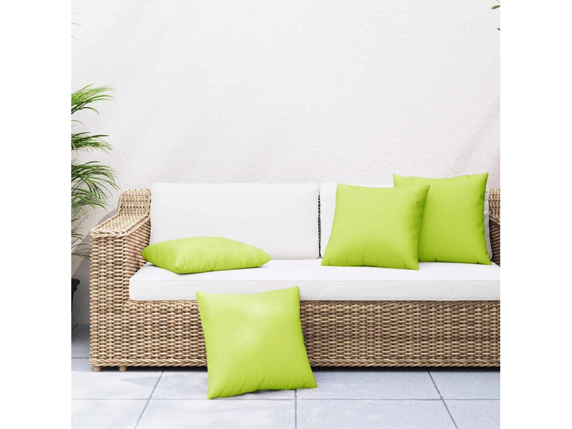 Vidaxl Conjunto De 4 Almofadas Para Sofá, Verde Vibrante, 60x60 Cm, Em Tecido