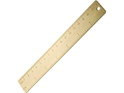 Genérico Vintage Latão Régua, 18cm, Escala Dupla, Para Medir, Dourado