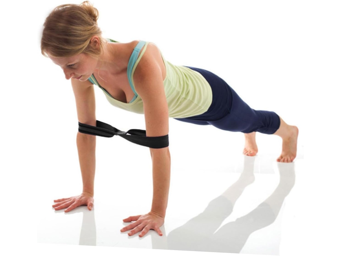 Faixa Elástica De Tensão Para Exercícios Yoga Wooneky, Preta, Cintura E Pernas, Corda Resistente Ginástica