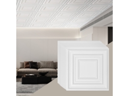 Dalles De Teto Em Pvc 24x24 Pacote Com 12 Placas Decorativas E Revestimento Leve Tekmaquinas