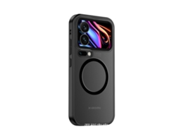 Capa Fosca Para Celular Com Textura Semelhante À Pele, Para Proteção Contra Quedfecho Magnético Preto - Xiaomi 14t