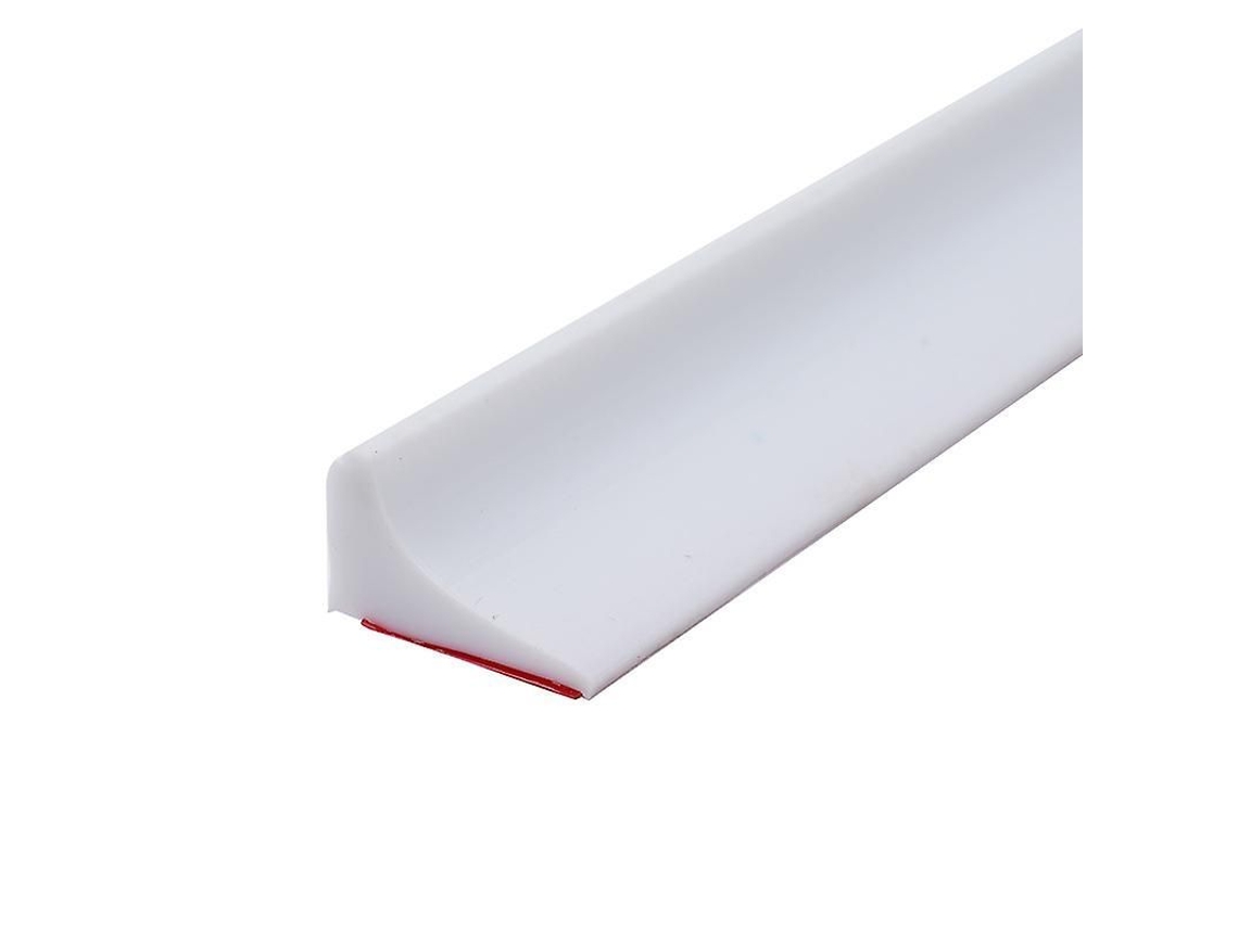 Barreira De Água De Silicone Para Chuveiro E Cozinha - Barreira Antiderramamento Com Efeito Impermeável E Instalação Fácil Branco