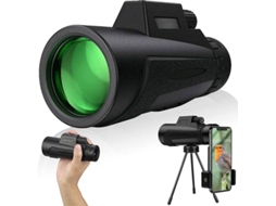 Telescópio Monocular 12x50 Hd Bak4 Prisma Ip68 Anti Fog Resistente Poeira Adaptador Smartphone Tripé Observação Pássaros Caça Turismo Preto Bestvite