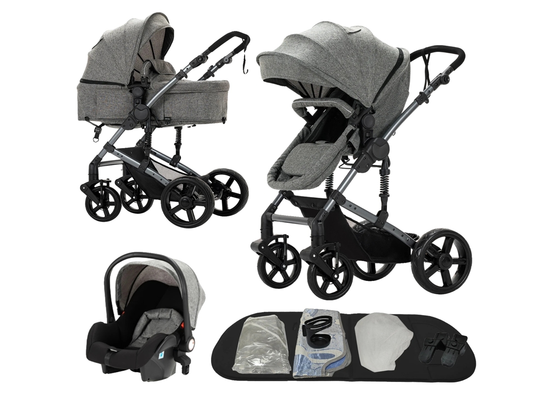 Canguru, Sistema De Viagem 3 Em 1, Leve E Compacto, B588-cinza