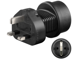 Adaptador De Viagem Europa Para Reino Unido, Preto