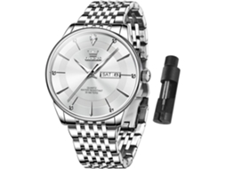 Lurelia Relógio Feminino, Movimento De Quartzo, Data/calendário, Detalhes Com Strass, 1,61 Polegadas, 41 Mm, 0,43 Polegadas, 11 Mm, Aço Inoxidável
