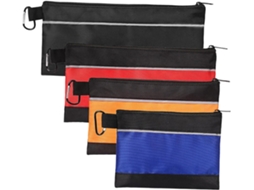 Conjunto de 4 bolsas multiuso impermeáveis com zíper, ideais para ferramentas de eletricista e chave de fenda.
