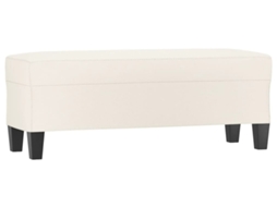 Bench, Benches Vidaxl Creme Couro Artificial (100 X 35 X 41 Cm)