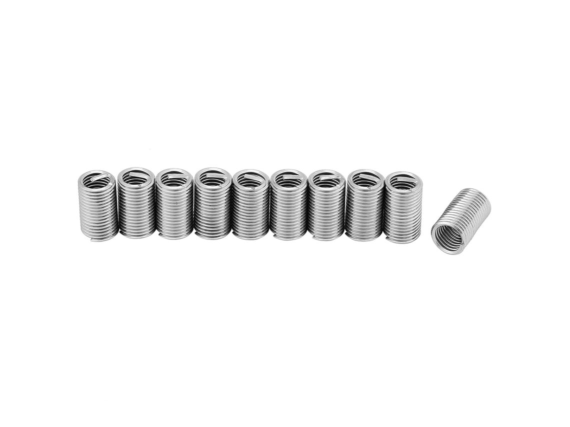 Kit De Reparo Roscas Com 10 Peças Em Aço Inoxidável 304, Insertos
