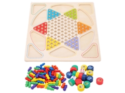 Jogo de Mesa 2 em 1 Damas e Xadrez S/MARCA