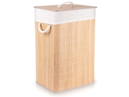 Cesto De Roupa Dobrável Com Dois Compartimentos Em Bambu, Para Organizar E Guardar Roupa Suja De Forma Prática