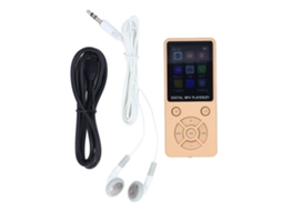 Reprodutor MP3 MP4 64GB Bluetooth 5.0 tela 1.8 polegadas HiFi com alto-falante ouro | S/MARCA