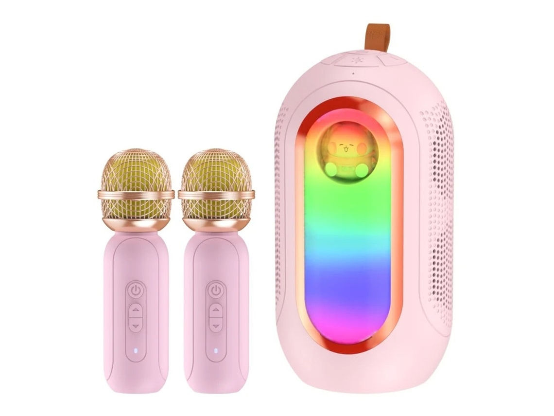 Mini Máquina De Karaokê Para Crianças E Adultos Com 2 Microfones Sem Fio Máquina Portátil De Karaokê Bluetooth Brinquedo Para Presente De Yizhood