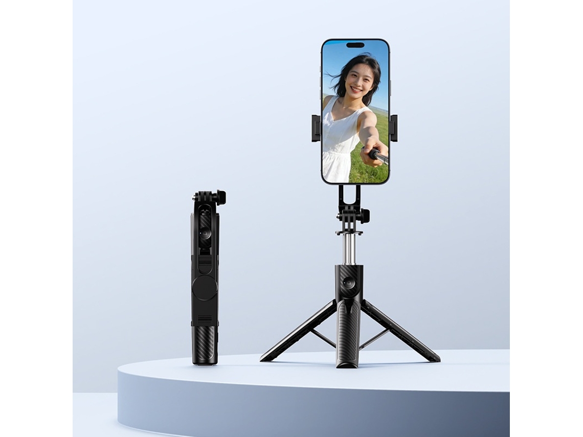 Tressino Palo Selfie Com Tripé E Comando Bluetooth