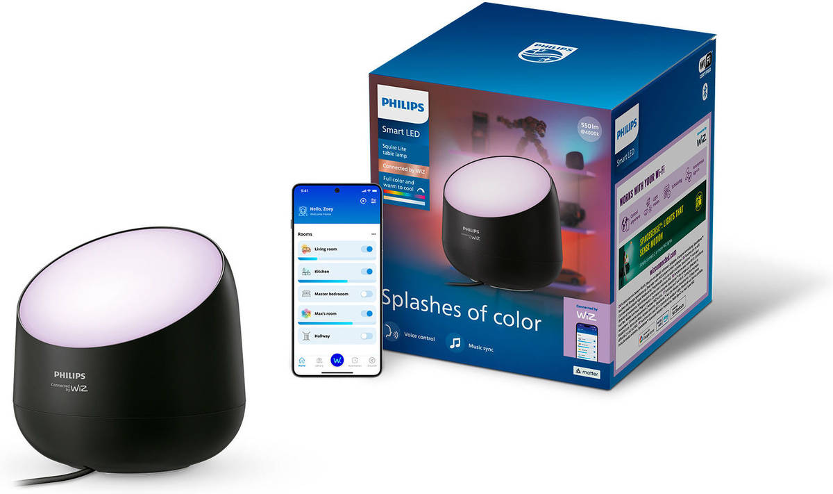 Candeeiro de Mesa Squire PHILIPS Smart LED RGB