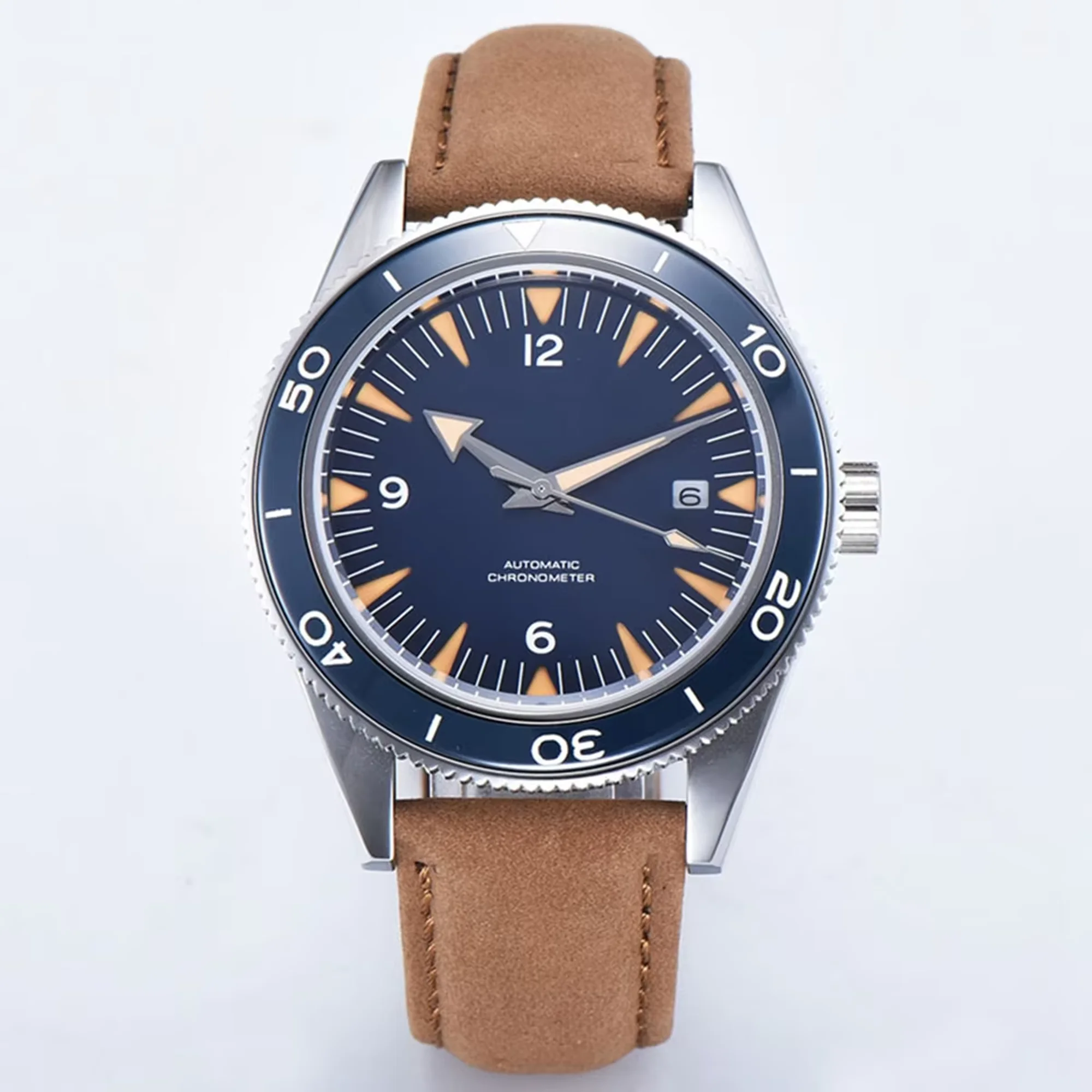 (azul) Relógio Masculino Automático De Negócios De 41 Mm, Modelo De Mergulho Com Cristal De Safira