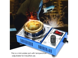 Olla De Soldadura 100w 220v 38mm 250g Compacta Ajustable De Temperatura Acero Inoxidable Para Soldadura Y Soldaduras