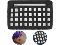 Kit Com 37 Carimbos Com Números E Letras, Kit Com Carimbos Para Argila, Artesanato Em Couro, Metal E Aço, Ferramenta De Carimbo, 6 Mm, 26 Letras