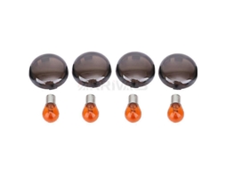 Kit Lente Lâmpada Sinal Fumo 4x Moto Harley Sportster Xl883 Xl1200 Dyna V Rod