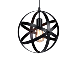 Rebe-lâmpada Pendente Industrial Tomshine Base E26 Vintage Esférica Para Sala Cozinha Restaurante (sem Lâmpada)