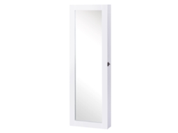 Espelho De Parede Para Joias, Organizador De Com Ganchos E Compartimentos Para Colares, Ideal Para Quarto E Sala, 37 X 9,5 X 112 Cm