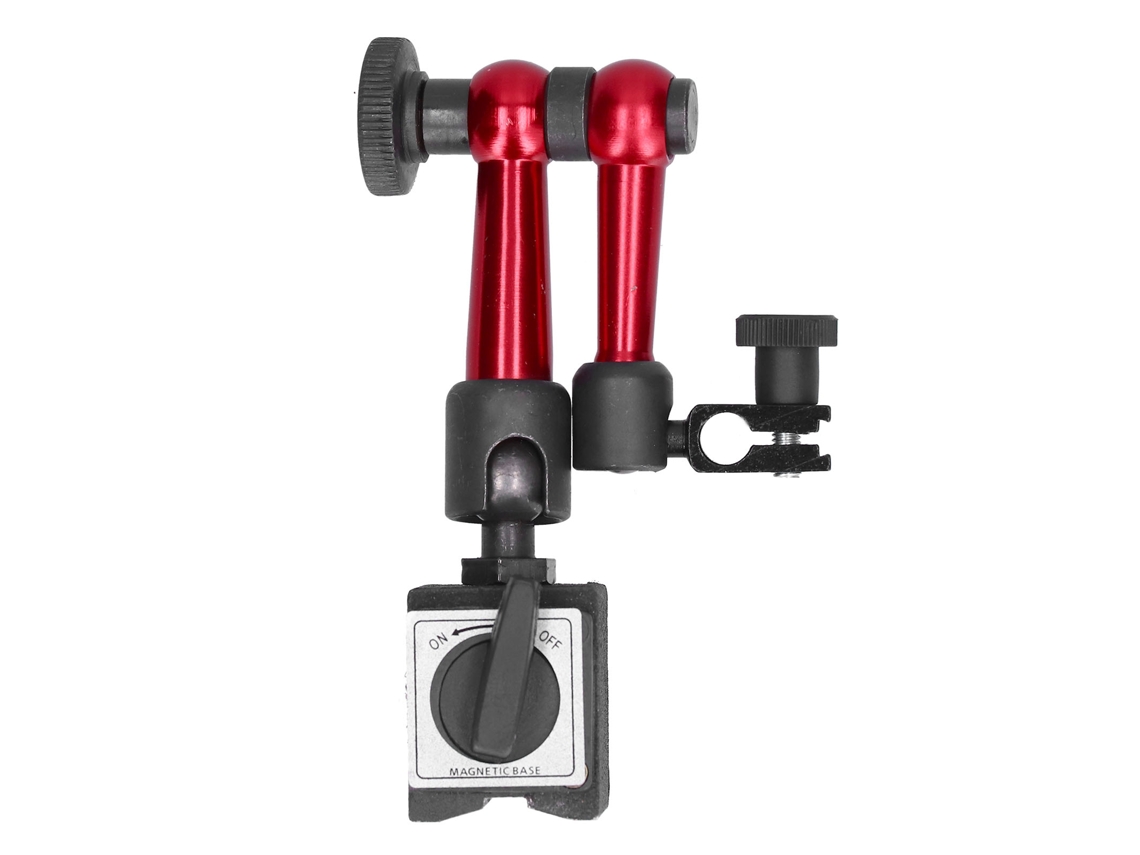 Base Magnética Mini Giratoria 360 Graus 3 Articulações Para Indicador Dial, Suporte Magnético Universal