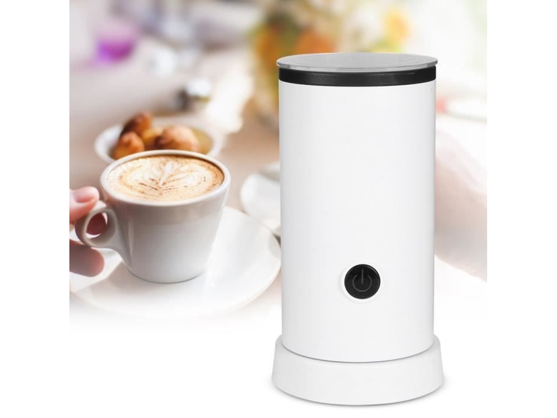 FDIT Batedor de Leite Automático Elétrico Batedor de Leite Quente e Frio Doméstico Aço Inoxidável Totalmente Automático Branco Ue