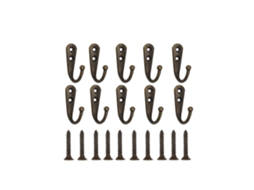 Conjunto De 10 Ganchos Simples De Bronze Para Pendurar Roupas, Casacos E Outros Itens Na Cozinha E Casa De Banho, Ganchos Leves Para Parede