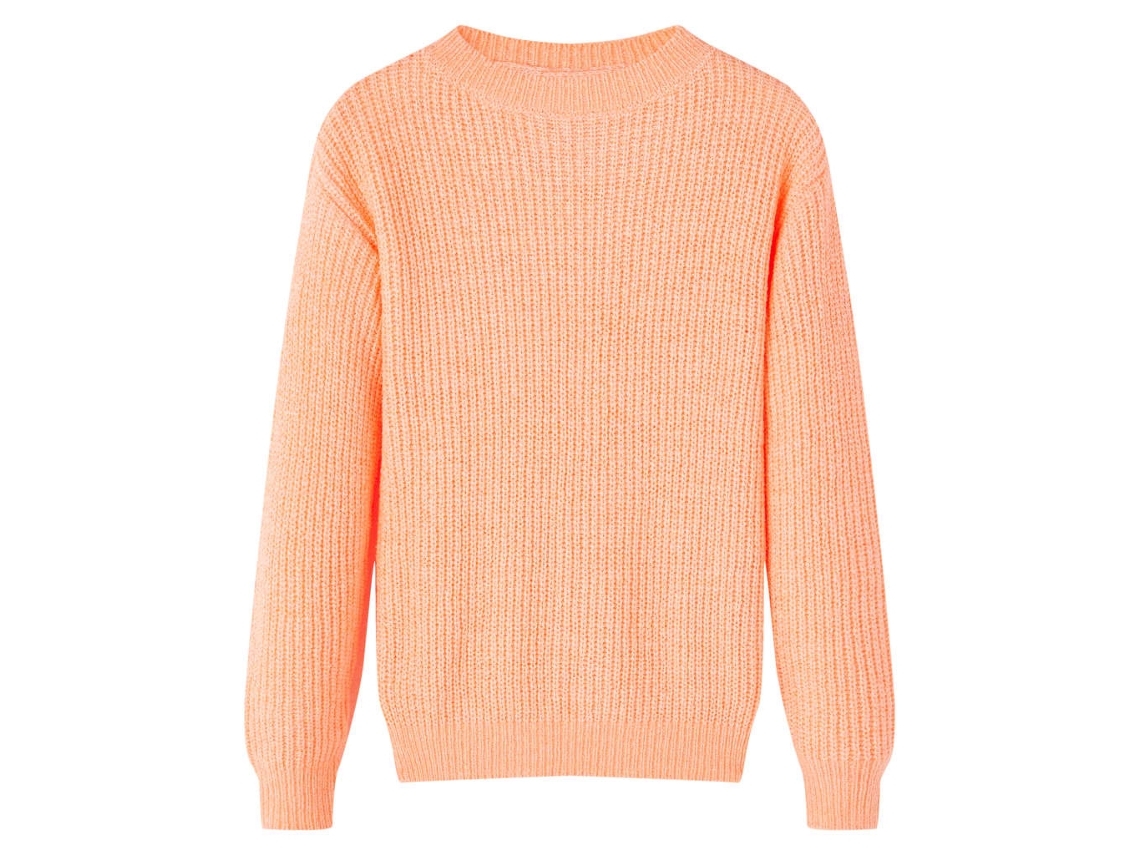 Camisola De Malha Para Criança Laranja Brilhante 128