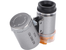 Microscópio De Bolso, Resistente, Com Ampliação De 60x, 2 Luzes Led, Sendo