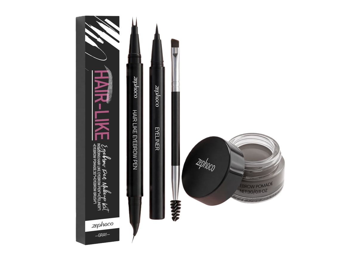 Kit Tinte Sobrancelha Cinza Impermeável