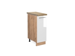 Móveis de cozinha Fame-Line, 30 cm, PT Carvalho, Branco Alto Brilho, Vicco
