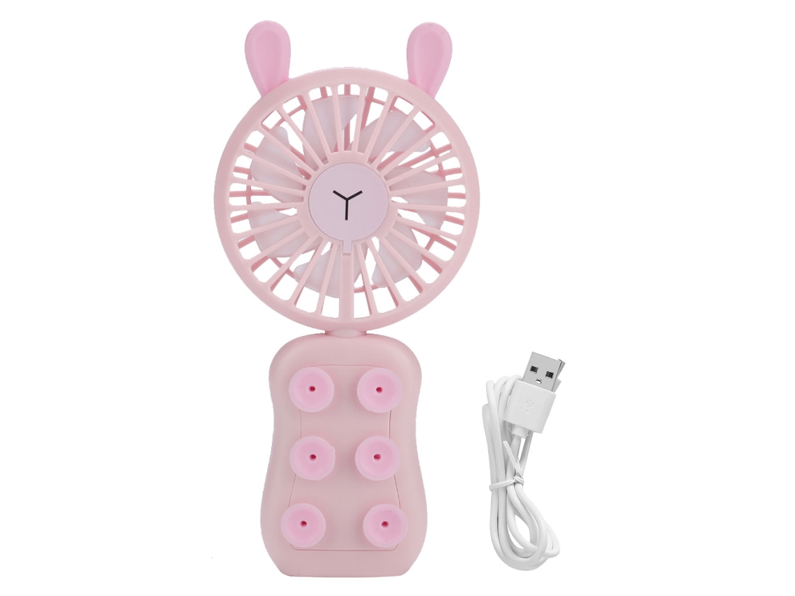 Laxiscreed Ventilador Portátil Com Suporte Para Telefone E Iluminação Led Integrada