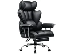 Cadeira para Jogos GTPLAYER, Cadeira ErgonóMica para EscritóRio Com Apoio para Os PéS, Almofada de Assento Com Mola,Preto