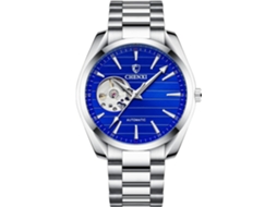 Lurelia Relógio Mecânico Masculino, Automático, Luminoso, Aço Inoxidável, Abs, Azul
