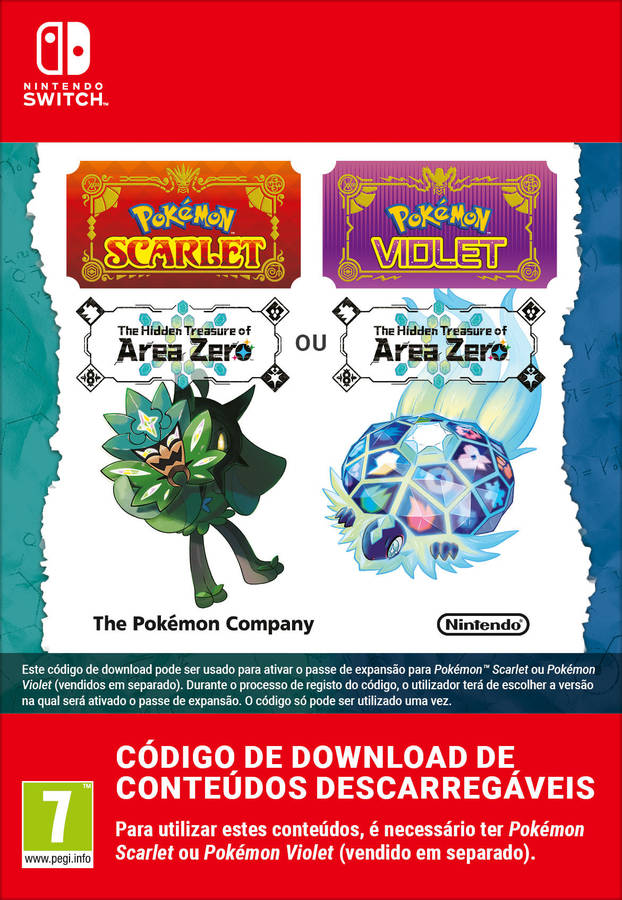 Jogo Pokémon Violet + Pack de Expansão The Hidden Treasure of Area Zero Nintendo  Switch