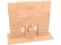 1 Ponte Romana Interativa De Madeira Com Blocos Empilhar - Brinquedo
