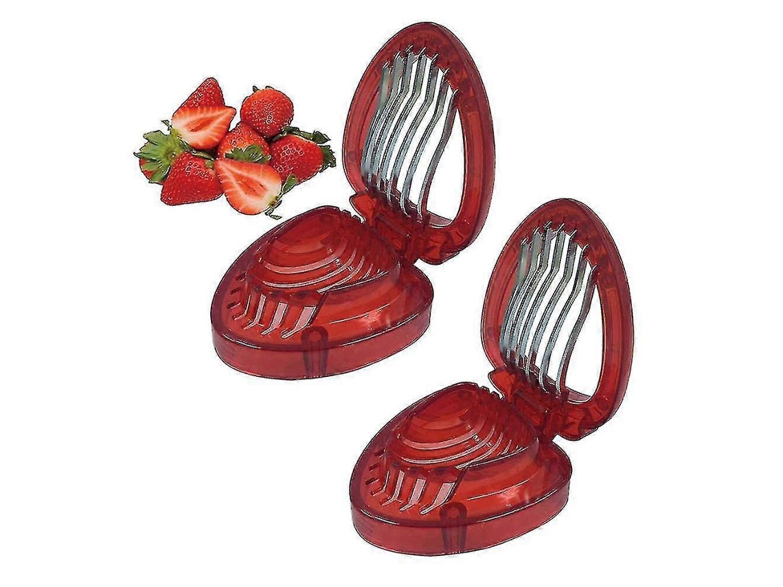 Cortador de Fresa Simply Slice, Ferramenta de Cozinha com 7 Lâminas de Aço Inoxidável para Tortas e Decorações