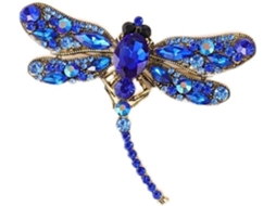 Broche Com Design De Libélula Cravejado Strass Para Mulheres