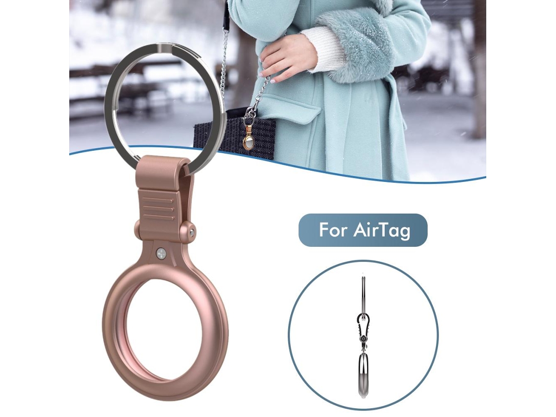 Capa Metálica Airtag LAXISCREED com Portachaves