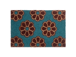Felpudo Beliani Kulik De Fibra De Coco Azul 40x60