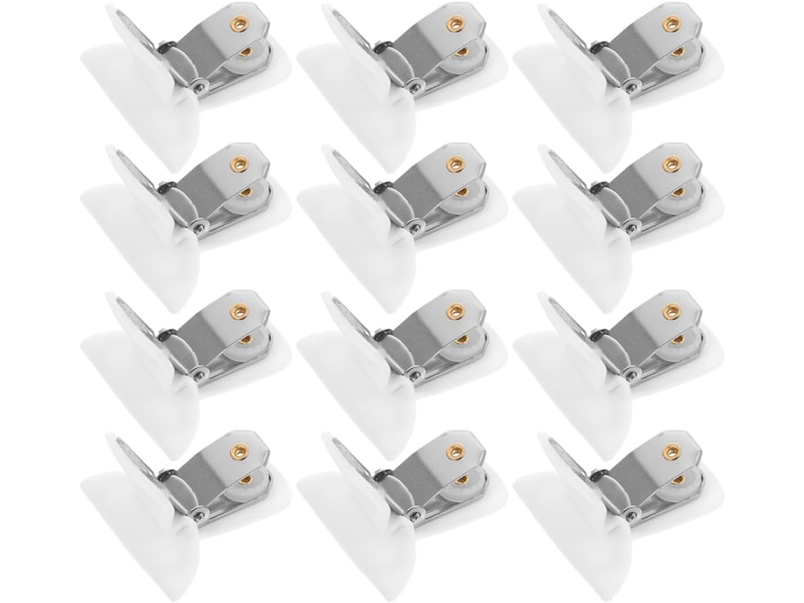 Prendedores de Edredom, Design Antiderrapante, Acolchoamento Espuma, 12 Unidades Brancas, com CHABERLU